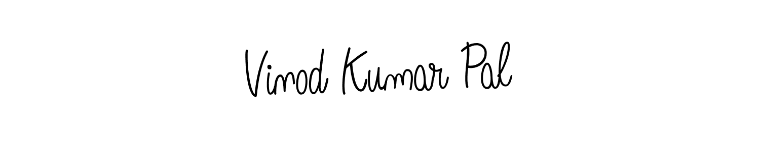 Create a beautiful signature design for name Vinod Kumar Pal. With this signature (Angelique-Rose-font-FFP) fonts, you can make a handwritten signature for free. Vinod Kumar Pal signature style 5 images and pictures png