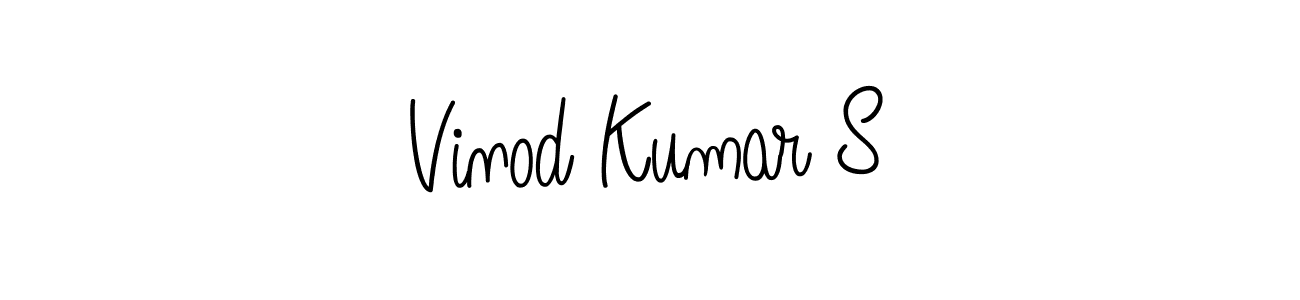 How to Draw Vinod Kumar S signature style? Angelique-Rose-font-FFP is a latest design signature styles for name Vinod Kumar S. Vinod Kumar S signature style 5 images and pictures png