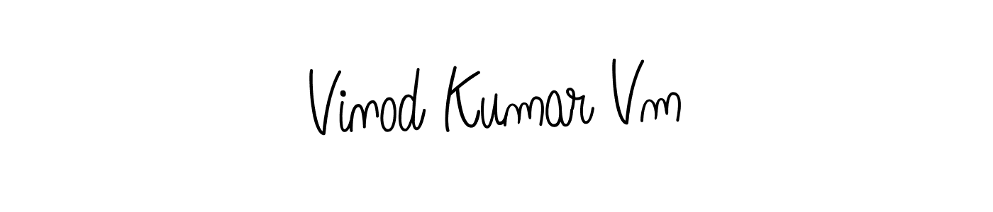 You can use this online signature creator to create a handwritten signature for the name Vinod Kumar Vm. This is the best online autograph maker. Vinod Kumar Vm signature style 5 images and pictures png