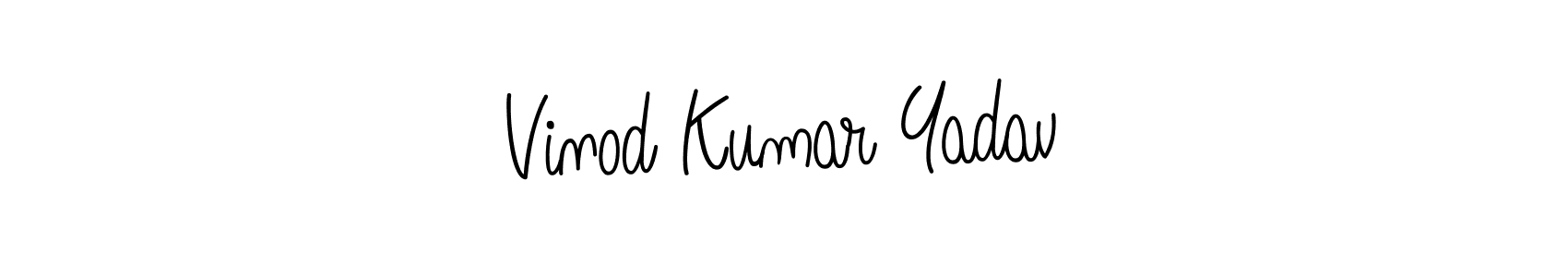 Also we have Vinod Kumar Yadav name is the best signature style. Create professional handwritten signature collection using Angelique-Rose-font-FFP autograph style. Vinod Kumar Yadav signature style 5 images and pictures png