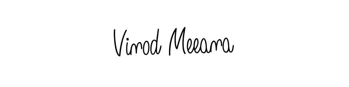 Use a signature maker to create a handwritten signature online. With this signature software, you can design (Angelique-Rose-font-FFP) your own signature for name Vinod Meeana. Vinod Meeana signature style 5 images and pictures png