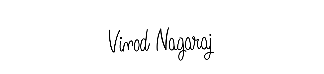 You should practise on your own different ways (Angelique-Rose-font-FFP) to write your name (Vinod Nagaraj) in signature. don't let someone else do it for you. Vinod Nagaraj signature style 5 images and pictures png