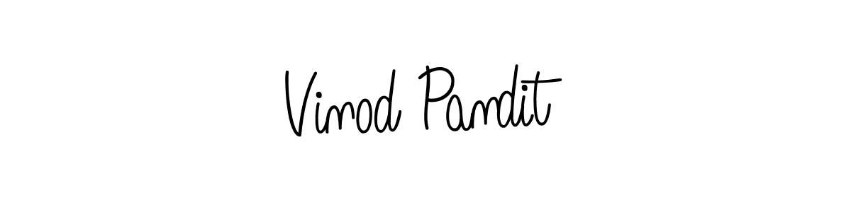 Also we have Vinod Pandit name is the best signature style. Create professional handwritten signature collection using Angelique-Rose-font-FFP autograph style. Vinod Pandit signature style 5 images and pictures png