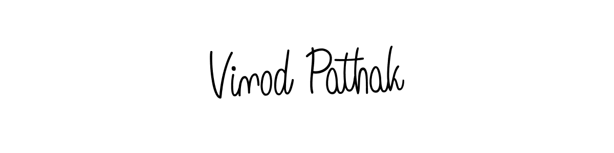 The best way (Angelique-Rose-font-FFP) to make a short signature is to pick only two or three words in your name. The name Vinod Pathak include a total of six letters. For converting this name. Vinod Pathak signature style 5 images and pictures png