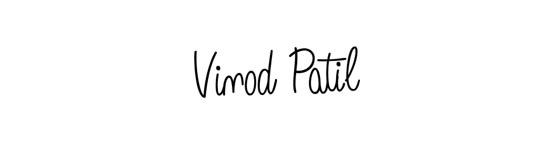 Make a beautiful signature design for name Vinod Patil. With this signature (Angelique-Rose-font-FFP) style, you can create a handwritten signature for free. Vinod Patil signature style 5 images and pictures png