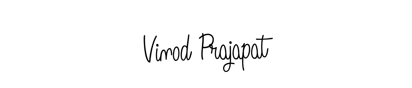 Use a signature maker to create a handwritten signature online. With this signature software, you can design (Angelique-Rose-font-FFP) your own signature for name Vinod Prajapat. Vinod Prajapat signature style 5 images and pictures png