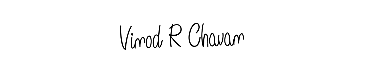 Design your own signature with our free online signature maker. With this signature software, you can create a handwritten (Angelique-Rose-font-FFP) signature for name Vinod R Chavan. Vinod R Chavan signature style 5 images and pictures png