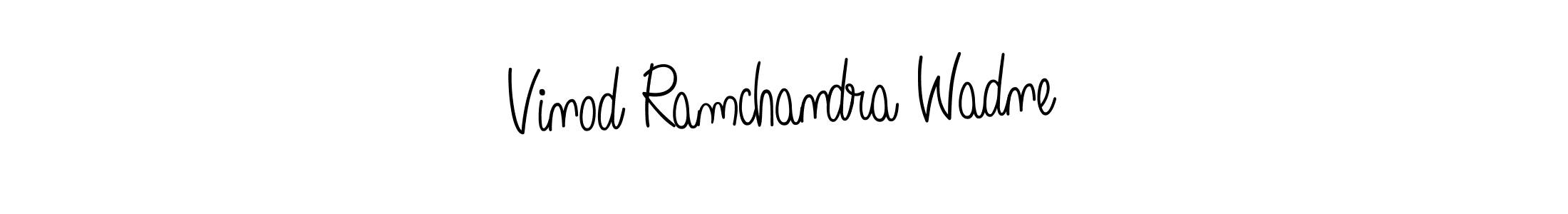 The best way (Angelique-Rose-font-FFP) to make a short signature is to pick only two or three words in your name. The name Vinod Ramchandra Wadne include a total of six letters. For converting this name. Vinod Ramchandra Wadne signature style 5 images and pictures png