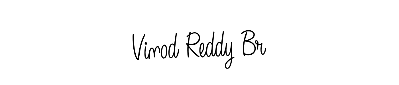 Make a beautiful signature design for name Vinod Reddy Br. With this signature (Angelique-Rose-font-FFP) style, you can create a handwritten signature for free. Vinod Reddy Br signature style 5 images and pictures png