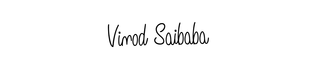 How to make Vinod Saibaba name signature. Use Angelique-Rose-font-FFP style for creating short signs online. This is the latest handwritten sign. Vinod Saibaba signature style 5 images and pictures png