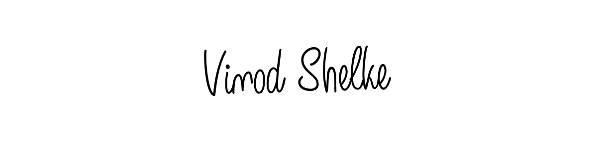 The best way (Angelique-Rose-font-FFP) to make a short signature is to pick only two or three words in your name. The name Vinod Shelke include a total of six letters. For converting this name. Vinod Shelke signature style 5 images and pictures png