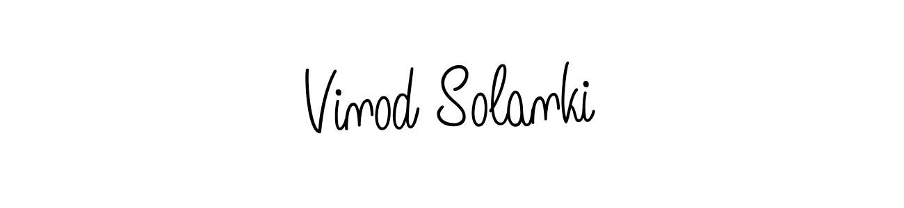 Design your own signature with our free online signature maker. With this signature software, you can create a handwritten (Angelique-Rose-font-FFP) signature for name Vinod Solanki. Vinod Solanki signature style 5 images and pictures png