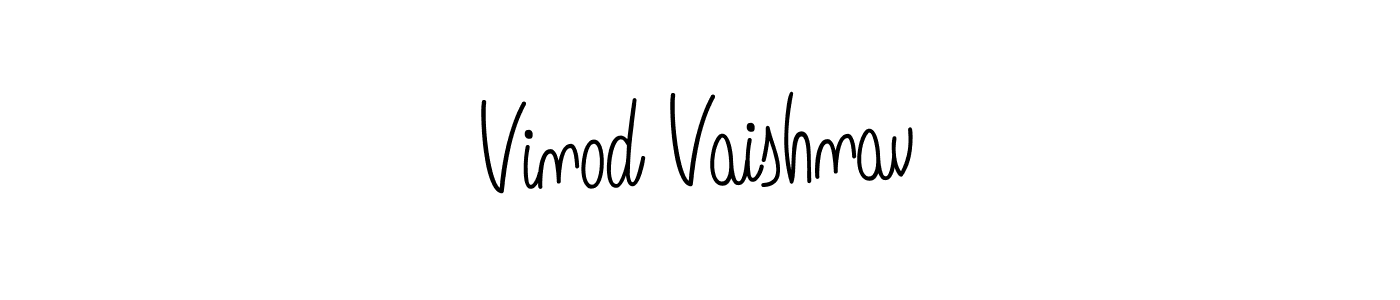 It looks lik you need a new signature style for name Vinod Vaishnav. Design unique handwritten (Angelique-Rose-font-FFP) signature with our free signature maker in just a few clicks. Vinod Vaishnav signature style 5 images and pictures png
