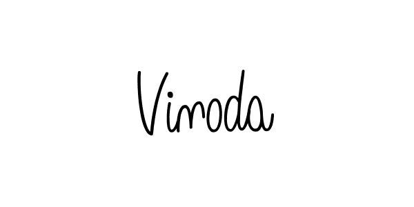 Vinoda stylish signature style. Best Handwritten Sign (Angelique-Rose-font-FFP) for my name. Handwritten Signature Collection Ideas for my name Vinoda. Vinoda signature style 5 images and pictures png