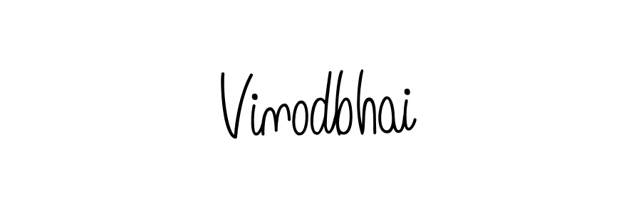 Make a beautiful signature design for name Vinodbhai. With this signature (Angelique-Rose-font-FFP) style, you can create a handwritten signature for free. Vinodbhai signature style 5 images and pictures png