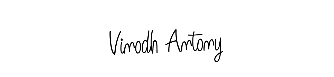 How to make Vinodh Antony name signature. Use Angelique-Rose-font-FFP style for creating short signs online. This is the latest handwritten sign. Vinodh Antony signature style 5 images and pictures png