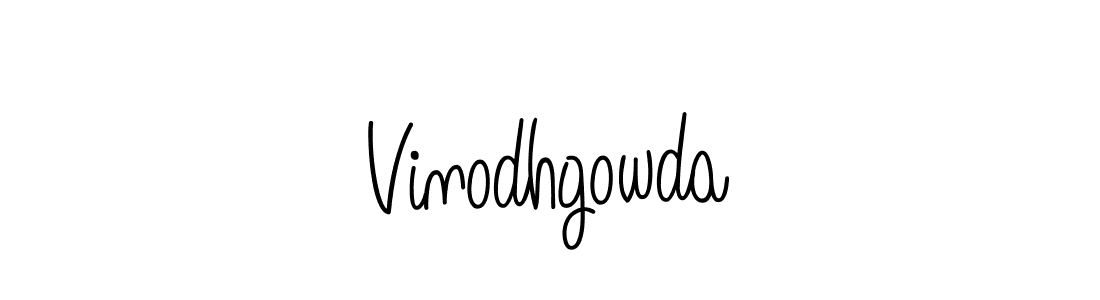 Make a beautiful signature design for name Vinodhgowda. With this signature (Angelique-Rose-font-FFP) style, you can create a handwritten signature for free. Vinodhgowda signature style 5 images and pictures png