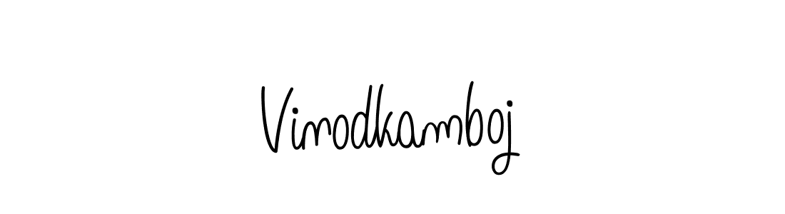 Use a signature maker to create a handwritten signature online. With this signature software, you can design (Angelique-Rose-font-FFP) your own signature for name Vinodkamboj. Vinodkamboj signature style 5 images and pictures png