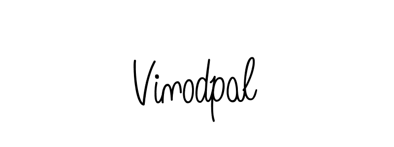 You should practise on your own different ways (Angelique-Rose-font-FFP) to write your name (Vinodpal) in signature. don't let someone else do it for you. Vinodpal signature style 5 images and pictures png