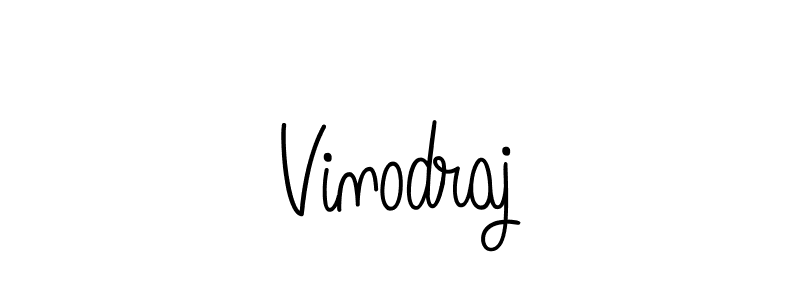 Make a beautiful signature design for name Vinodraj. With this signature (Angelique-Rose-font-FFP) style, you can create a handwritten signature for free. Vinodraj signature style 5 images and pictures png