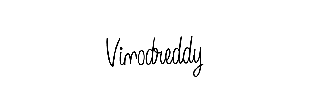 How to make Vinodreddy name signature. Use Angelique-Rose-font-FFP style for creating short signs online. This is the latest handwritten sign. Vinodreddy signature style 5 images and pictures png