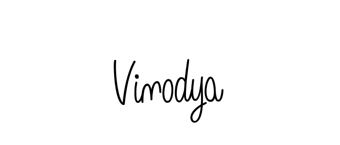 Vinodya stylish signature style. Best Handwritten Sign (Angelique-Rose-font-FFP) for my name. Handwritten Signature Collection Ideas for my name Vinodya. Vinodya signature style 5 images and pictures png