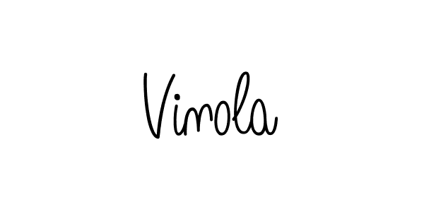 How to make Vinola name signature. Use Angelique-Rose-font-FFP style for creating short signs online. This is the latest handwritten sign. Vinola signature style 5 images and pictures png