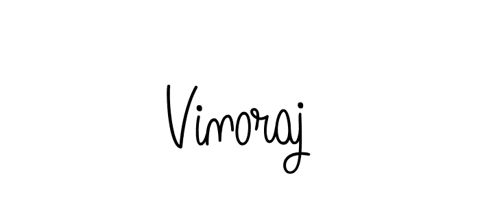 Vinoraj stylish signature style. Best Handwritten Sign (Angelique-Rose-font-FFP) for my name. Handwritten Signature Collection Ideas for my name Vinoraj. Vinoraj signature style 5 images and pictures png