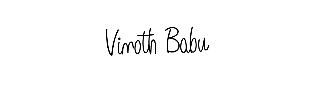 Create a beautiful signature design for name Vinoth Babu. With this signature (Angelique-Rose-font-FFP) fonts, you can make a handwritten signature for free. Vinoth Babu signature style 5 images and pictures png