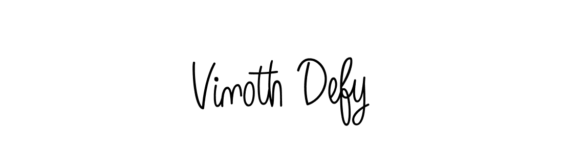 How to make Vinoth Defy signature? Angelique-Rose-font-FFP is a professional autograph style. Create handwritten signature for Vinoth Defy name. Vinoth Defy signature style 5 images and pictures png