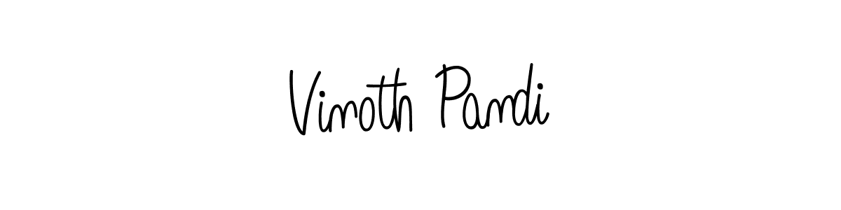 Design your own signature with our free online signature maker. With this signature software, you can create a handwritten (Angelique-Rose-font-FFP) signature for name Vinoth Pandi. Vinoth Pandi signature style 5 images and pictures png