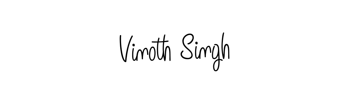 Vinoth Singh stylish signature style. Best Handwritten Sign (Angelique-Rose-font-FFP) for my name. Handwritten Signature Collection Ideas for my name Vinoth Singh. Vinoth Singh signature style 5 images and pictures png