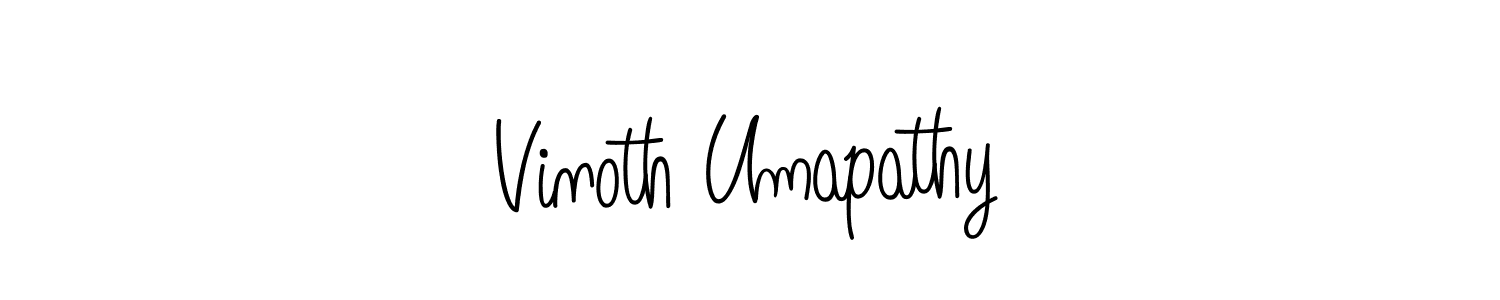 How to make Vinoth Umapathy signature? Angelique-Rose-font-FFP is a professional autograph style. Create handwritten signature for Vinoth Umapathy name. Vinoth Umapathy signature style 5 images and pictures png