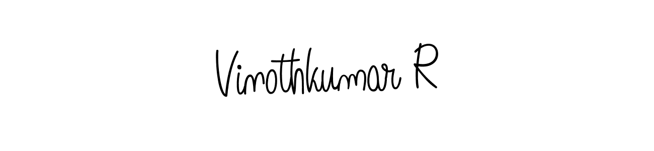 Also we have Vinothkumar R name is the best signature style. Create professional handwritten signature collection using Angelique-Rose-font-FFP autograph style. Vinothkumar R signature style 5 images and pictures png