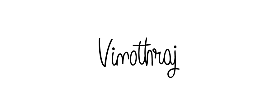 Make a beautiful signature design for name Vinothraj. With this signature (Angelique-Rose-font-FFP) style, you can create a handwritten signature for free. Vinothraj signature style 5 images and pictures png