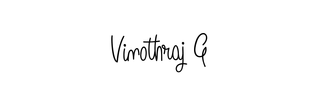 Create a beautiful signature design for name Vinothraj G. With this signature (Angelique-Rose-font-FFP) fonts, you can make a handwritten signature for free. Vinothraj G signature style 5 images and pictures png