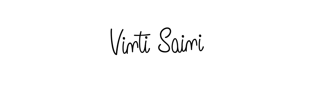 Create a beautiful signature design for name Vinti Saini. With this signature (Angelique-Rose-font-FFP) fonts, you can make a handwritten signature for free. Vinti Saini signature style 5 images and pictures png
