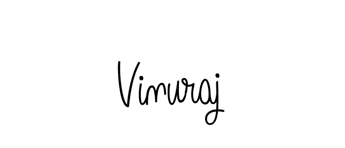 Use a signature maker to create a handwritten signature online. With this signature software, you can design (Angelique-Rose-font-FFP) your own signature for name Vinuraj. Vinuraj signature style 5 images and pictures png