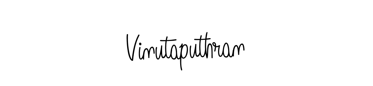 You should practise on your own different ways (Angelique-Rose-font-FFP) to write your name (Vinutaputhran) in signature. don't let someone else do it for you. Vinutaputhran signature style 5 images and pictures png