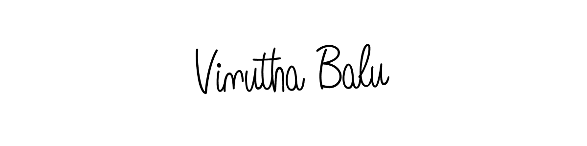 The best way (Angelique-Rose-font-FFP) to make a short signature is to pick only two or three words in your name. The name Vinutha Balu include a total of six letters. For converting this name. Vinutha Balu signature style 5 images and pictures png