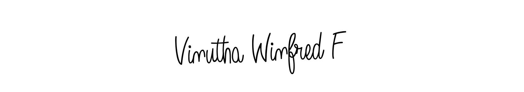 Create a beautiful signature design for name Vinutha Winfred F. With this signature (Angelique-Rose-font-FFP) fonts, you can make a handwritten signature for free. Vinutha Winfred F signature style 5 images and pictures png