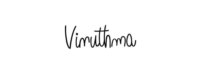 The best way (Angelique-Rose-font-FFP) to make a short signature is to pick only two or three words in your name. The name Vinuthma include a total of six letters. For converting this name. Vinuthma signature style 5 images and pictures png