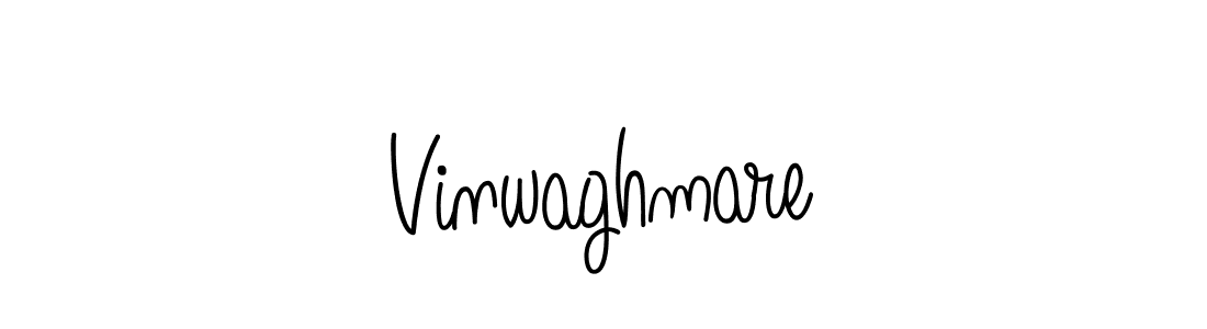 Create a beautiful signature design for name Vinwaghmare. With this signature (Angelique-Rose-font-FFP) fonts, you can make a handwritten signature for free. Vinwaghmare signature style 5 images and pictures png