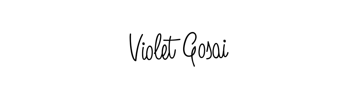 The best way (Angelique-Rose-font-FFP) to make a short signature is to pick only two or three words in your name. The name Violet Gosai include a total of six letters. For converting this name. Violet Gosai signature style 5 images and pictures png