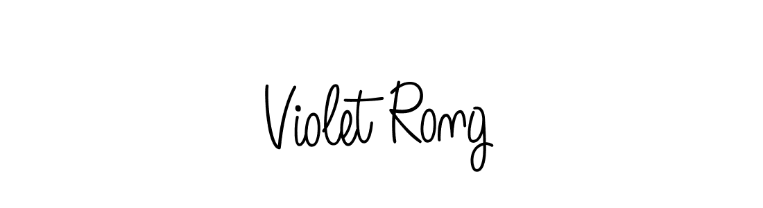 Make a beautiful signature design for name Violet Rong. With this signature (Angelique-Rose-font-FFP) style, you can create a handwritten signature for free. Violet Rong signature style 5 images and pictures png