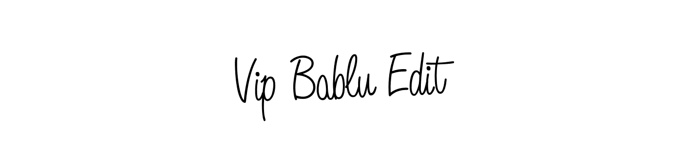 The best way (Angelique-Rose-font-FFP) to make a short signature is to pick only two or three words in your name. The name Vip Bablu Edit include a total of six letters. For converting this name. Vip Bablu Edit signature style 5 images and pictures png