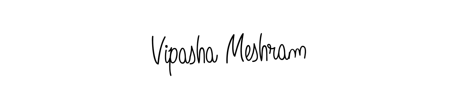 Make a beautiful signature design for name Vipasha Meshram. With this signature (Angelique-Rose-font-FFP) style, you can create a handwritten signature for free. Vipasha Meshram signature style 5 images and pictures png