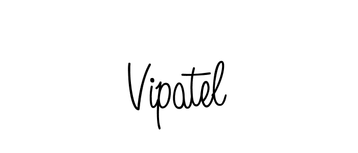 Use a signature maker to create a handwritten signature online. With this signature software, you can design (Angelique-Rose-font-FFP) your own signature for name Vipatel. Vipatel signature style 5 images and pictures png