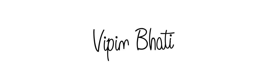 Use a signature maker to create a handwritten signature online. With this signature software, you can design (Angelique-Rose-font-FFP) your own signature for name Vipin Bhati. Vipin Bhati signature style 5 images and pictures png