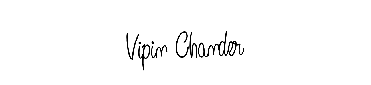 How to make Vipin Chander name signature. Use Angelique-Rose-font-FFP style for creating short signs online. This is the latest handwritten sign. Vipin Chander signature style 5 images and pictures png